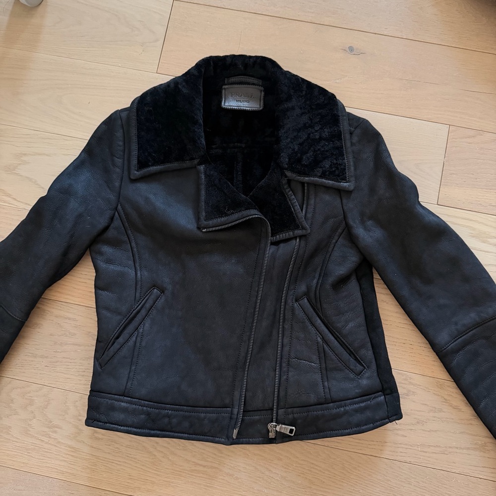 Authentic Prada PRADA SHEARLING JACKET COAT - image 1